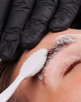 Silicone cleansing brow brush